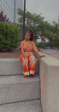Load image into Gallery viewer, Soft vibe (orange) pants set
